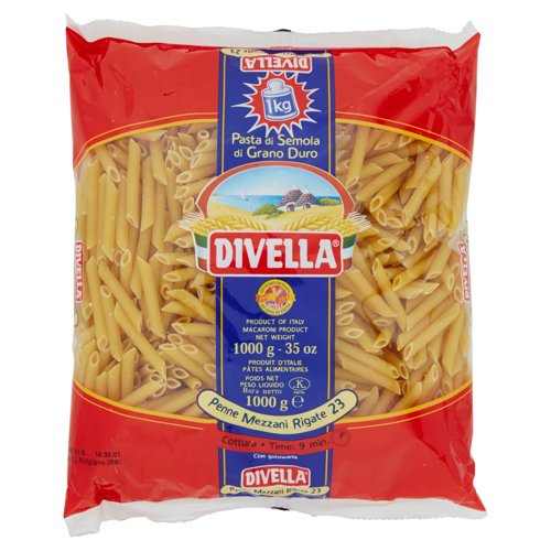 Divella pasta mezze penne rigate, 1 kg